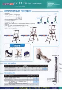 d' échafaudages roulants aluminium et acier ainsi que les plates-formes individuelles